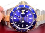 Classic Model Rolex Submariner 2-Tone Blue Dial Blue Bezel 40mm Replica Watch